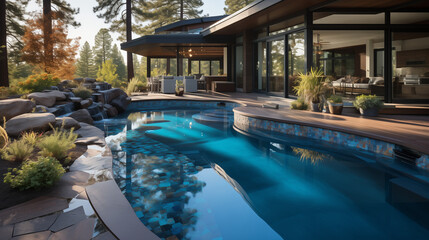 swimming pool in hotel