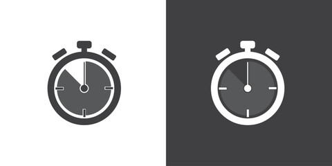 Stopwatch timer flat vector icon for apps and websites.