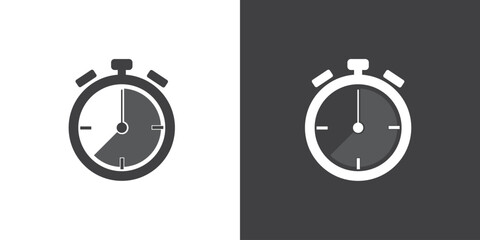 Timer, clock, stopwatch icon vector illustration, flat design.