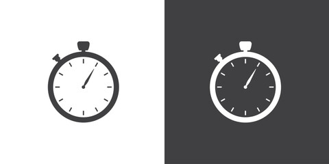 Stopwatch icon vector in flat style. Timer icon symbol illustration