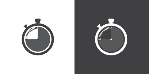 Stopwatch vector icon, Countdown icon. Period of time. Timer icon vector illustration in flat style
