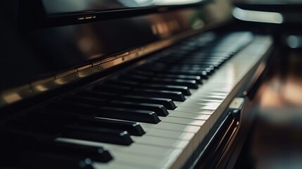 Close-up of piano musical instrument