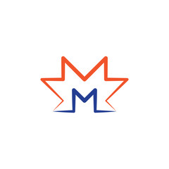 line letter m vector symbol logo design