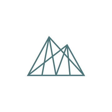 line mountain logo icon vector symbol design
