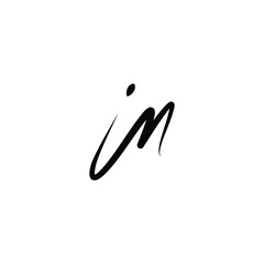 signature initials i and m im logo vector design