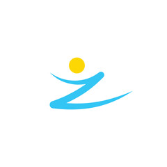 z logo letter water wave tourism icon vector design
