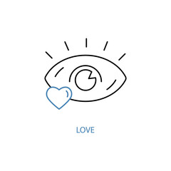 love concept line icon. Simple element illustration. love concept outline symbol design.