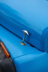 blue car handle