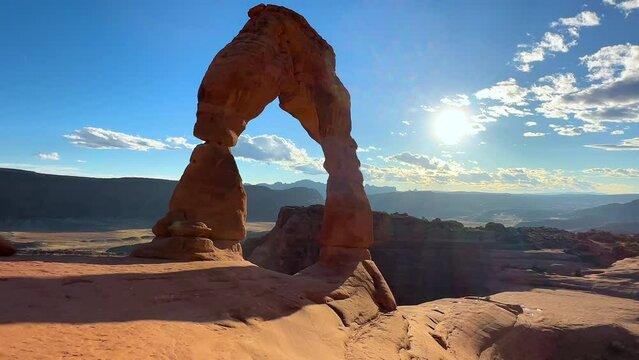 Delicate Arch in Arches National Park sunset Utah 