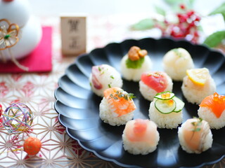お正月料理 てまり寿司