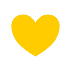 A golden heart isolated on transparent background – Golden romantic symbol
