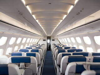 Fototapeta premium Interior of the passenger airplane