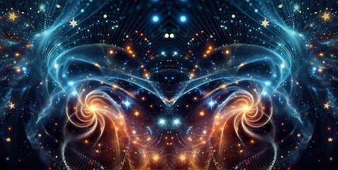 Obraz premium abstract background stars and small light showing the beauty of galaxy