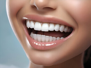 Obraz premium Closeup of the smile with healthy teeth