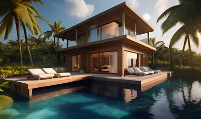 Fototapeta premium View on luxury exotic resort
