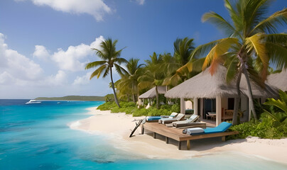 View on luxury exotic resort