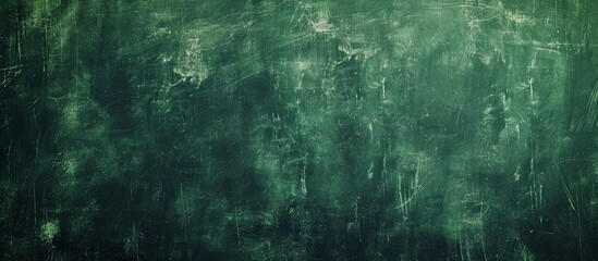 Abstract Green Grunge: Artistic Blackboard Wall with Abstract Green Grunge Design
