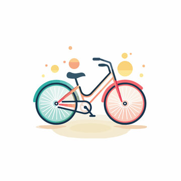 Bicycle in cartoon, doodle style. Image for t shirt. Isolated 2d vector illustration in logo, icon, sketch style, Eps 10. AI Generative