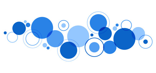 Abstract blue circle infographic decoration background vector
