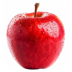 Studio Photography of an Apple on a White Background for Cutout Designs, Fruit Marketing Photo