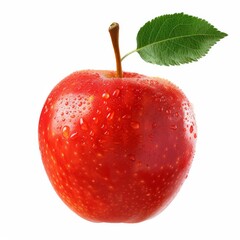 Studio Photography of an Apple on a White Background for Cutout Designs, Fruit Marketing Photo