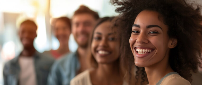 Diverse Group of Friends Sharing a Joyful Moment. Friendship and togetherness concept.