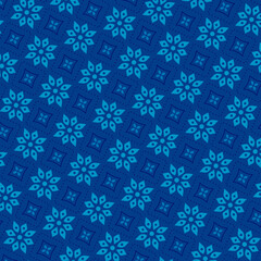  blue background with a pattern of small flowers on it's side and a blue background with a pattern of small flowers on the side, abstract, international typographic style, ornamental, a silk screen,