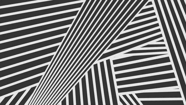 Black and white stripes abstract tech minimal background. Seamless looping motion design. Video animation Ultra HD 4K 3840x2160