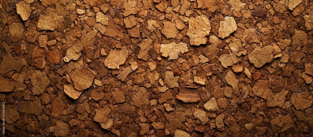 Poster mesmerizing macro view of cork texture as a background wallpaper
