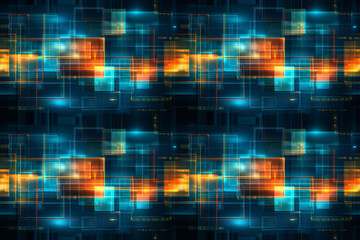 Abstract Holographic Square Patterns. Seamless Repeatable Background.