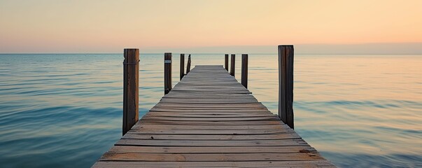 wooden pier and beautiful sea