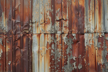Corrugated rusty metal texture