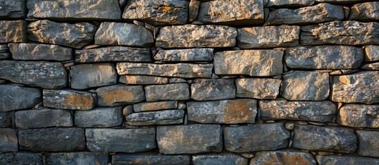 Obraz premium Captivating Stone Wall in a Mesmerizing Perspective: Unveiling the Enduring Beauty of Stone, Wall, and Perspective