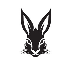 Fototapeta na wymiar Simple Logo of a Hare, 2D Flat.