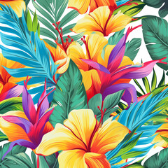 Tropical pattern, Ai generated