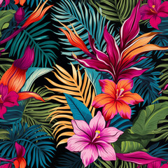 Tropical pattern, Ai generated