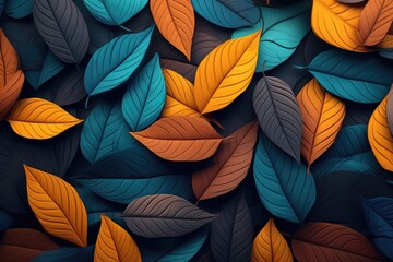 Fototapeta na wymiar Vibrant Leaves, Perfect for Nature-Themed Designs - Macro Photography of leaves- Close-Up Photo of colorful Foliage, Ideal for Cards, Invitations,