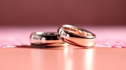 wedding rings on the table, Couple engagement rings