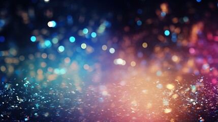 Obraz premium outer space. Abstract illustration with many lights on black background. Shining star. Decoration for holiday design.