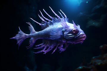 Fototapeta premium Tropical fish in the aquarium. Aquarium fish. Tropical fish.