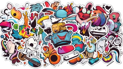 playful and bright sticker pack