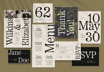 Beige Minimalist Modern Typography Multiple Wedding