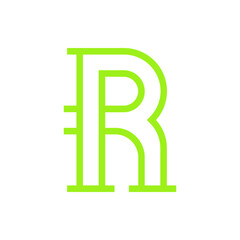 Monogram R design vector logo. Monogram initial letter mark R logo design. Monogram design vector logo. Monogram initial letter mark R logo design. Simple R monogram. Monogram R design logo