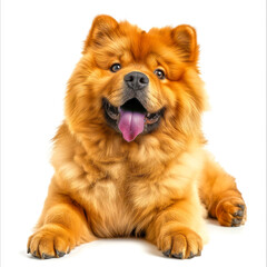 Chow-chow Dog on white