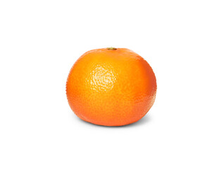 Fresh ripe juicy tangerine isolated on white