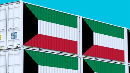 Kuwait logo Metal boxes with the logo and flag