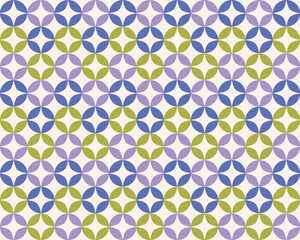 Purple, Blue, Green Retro Background, Retro Pattern, Tile Pattern, Premium Vector