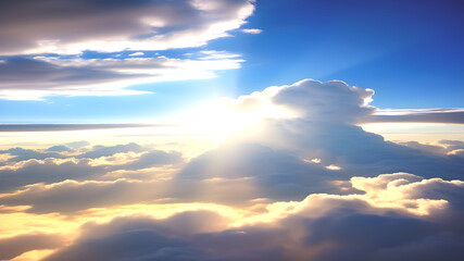 abstract cloudy background with sunrise