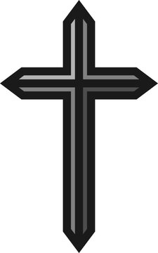 Christian cross icon, Religion cross vector illustration