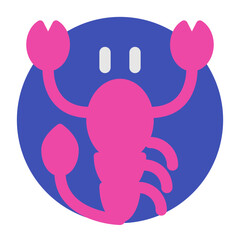 星座、蠍座を表すカラースタイルのアイコン